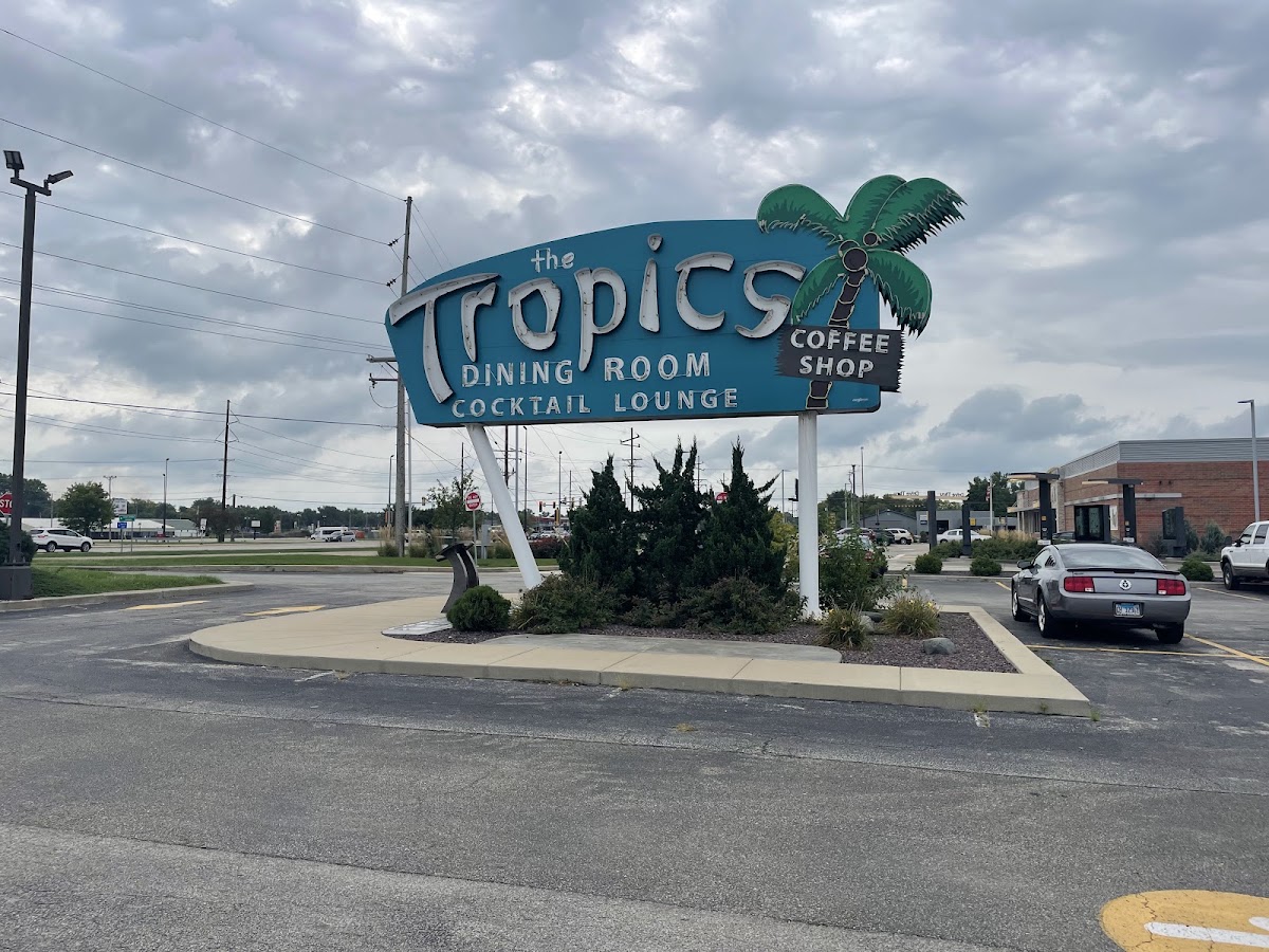 The Tropics Restaurant Neon Sign